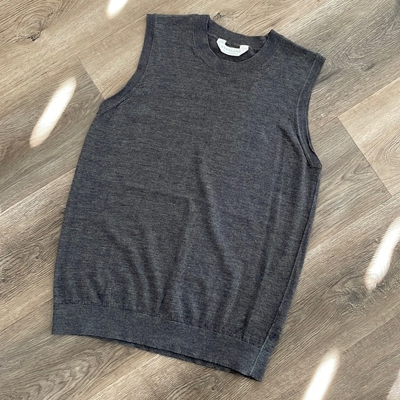 Everlane Merino Sweater Sleeveless Wool Charcoal Gray Size XS - Picture 4 of 7